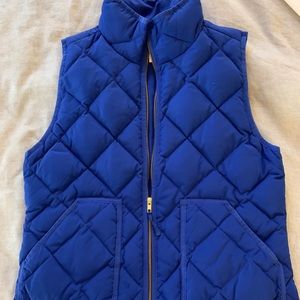 J. Crew royal blue puffer vest